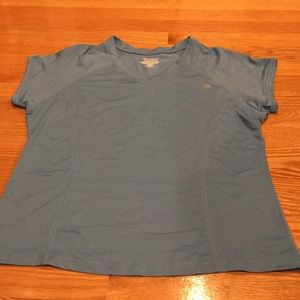 Champion Light Blue Cap Sleeve Mesh Running Shirt